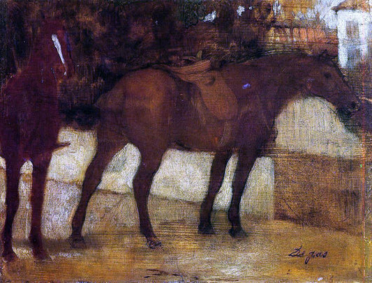  Edgar Degas Study of Horses - Canvas Print