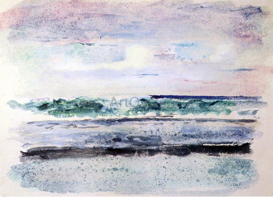  John La Farge Study of Surf, Breaking on Outside Reef Tautira, Taiarapu, Tahiti, March 1891 - Canvas Print