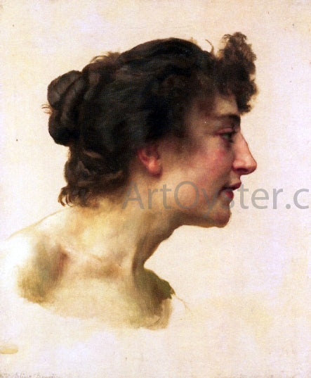  William Adolphe Bouguereau Study of the Head of Elize Brugiere - Canvas Print