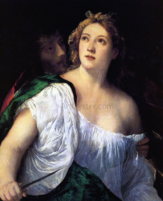  Titian Suicide of Lucretia - Canvas Print