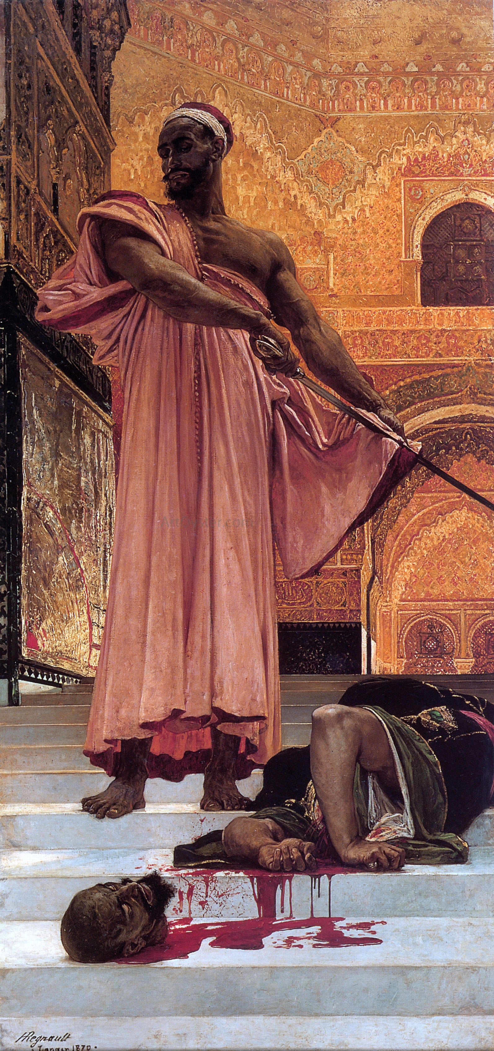  Henri Georges Regnault Summary Judgment under the Moorish Kings of Granada - Canvas Print