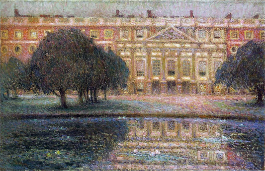  Henri Le Sidaner Summer Afternoon at the palace of Hampton Court - Canvas Print