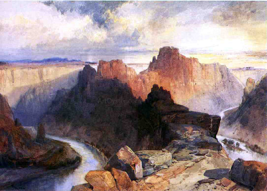  Thomas Moran Summer, Amphitheatre, Colorado River, Utah Territory - Canvas Print