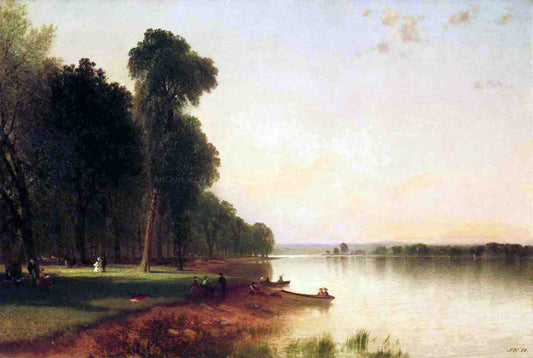  John Frederick Kensett Summer Day on Conesus Lake - Canvas Print