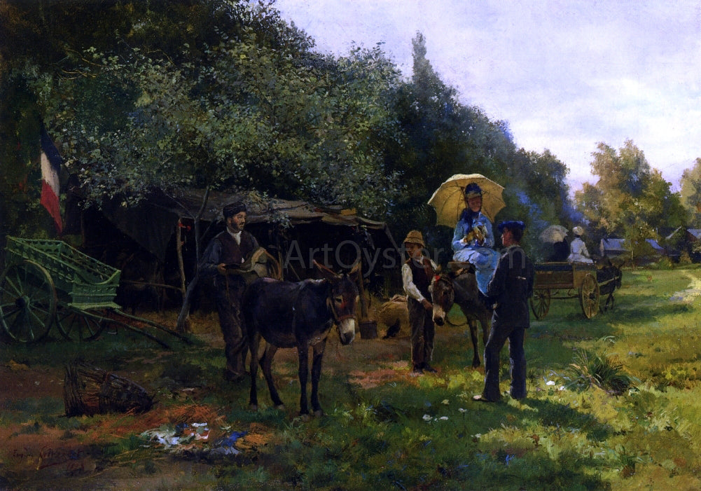  Eugene Alexis Girardet Summer Excursion - Canvas Print