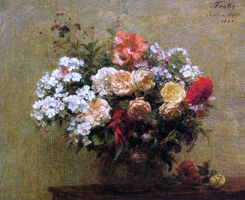  Henri Fantin-Latour Summer Flowers - Canvas Print