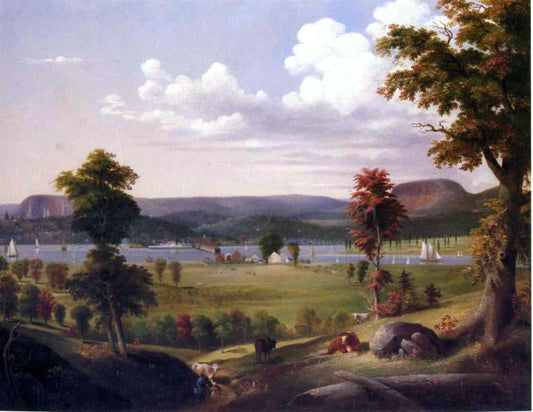  George Henry Durrie Summer Landscape Near New Haven, View from East Haven - Canvas Print