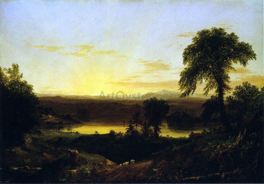 Thomas Cole Summer Twilight: A Recollection of a Scene in New England - Canvas Print