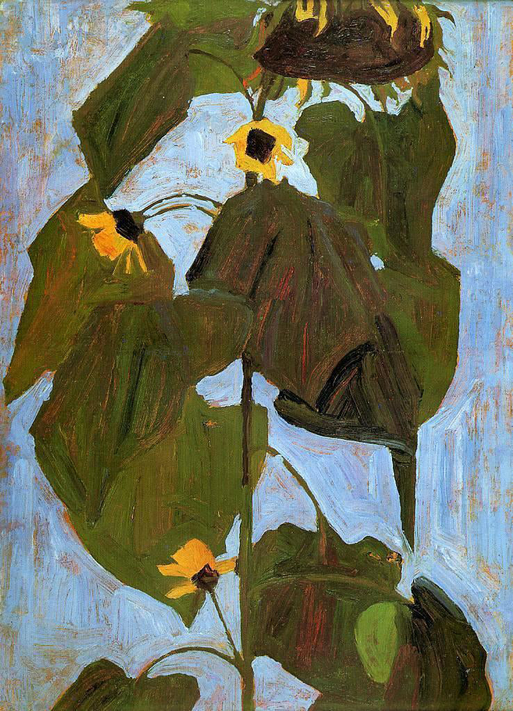  Egon Schiele Sunflower I - Canvas Print