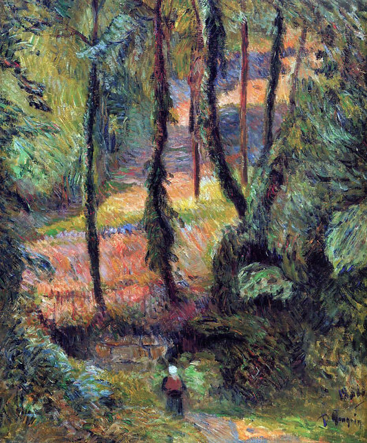  Paul Gauguin Sunken Path, Wooded Rose - Canvas Print