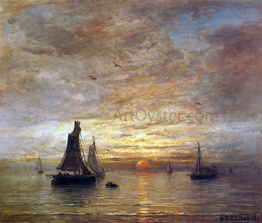  Hendrik Willam Mesdag Sunset at Gay Head, Martha's Vinyard, Massachusetts - Canvas Print