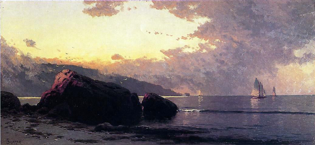  Alfred Thompson Bricher Sunset, Bailey Island - Canvas Print