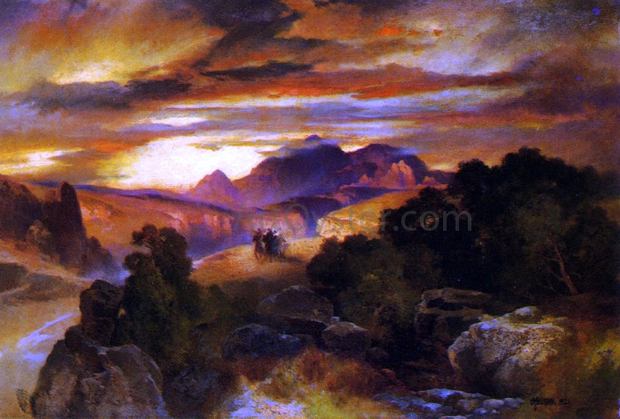  Thomas Moran Sunset - Canvas Print