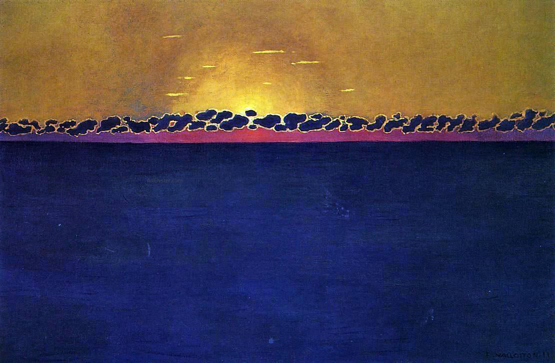  Felix Vallotton Sunset, Gray-Blue High Tide - Canvas Print