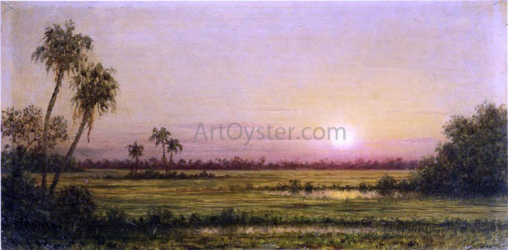  Martin Johnson Heade Sunset in Florida - Canvas Print