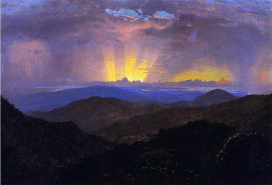  Frederic Edwin Church Sunset, Jamaica (study for "The After Glow" - Canvas Print
