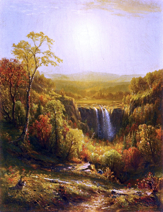  John Carleton Wiggins Sunset, Kaaterskill Falls - Canvas Print