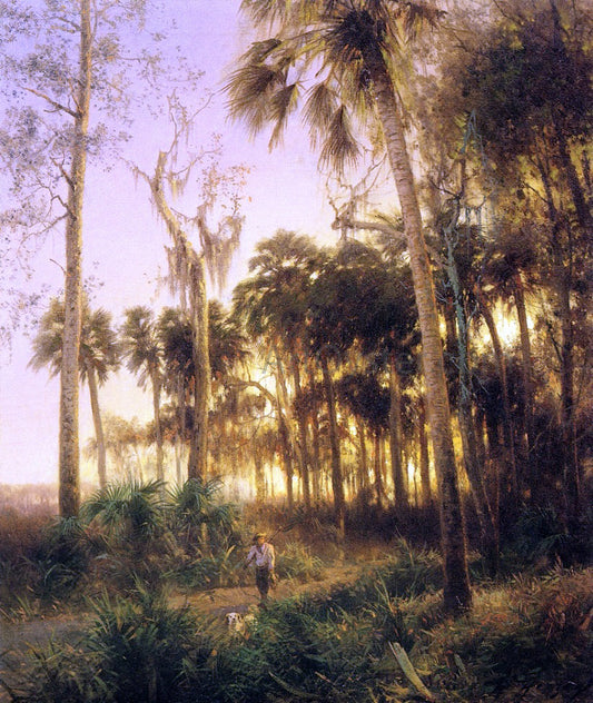  Herman Herzog Sunset near Low Creek, Florida - Canvas Print