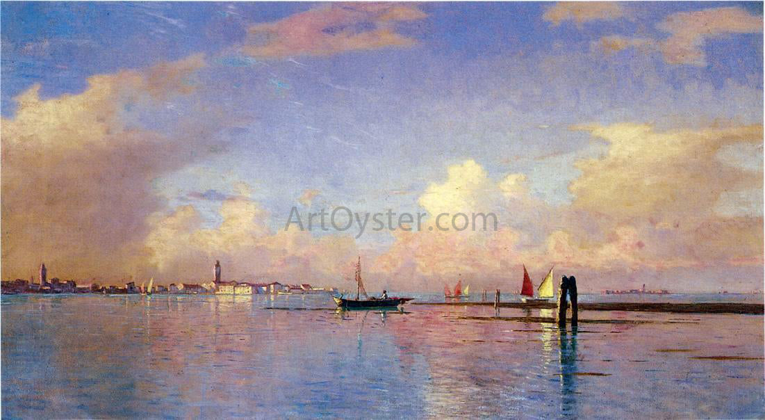  William Stanley Haseltine Sunset on the Grand Canal, Venice - Canvas Print