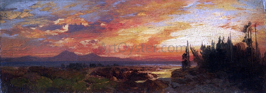  Thomas Moran Sunset on the Great Salt Lake, Utah - Canvas Print