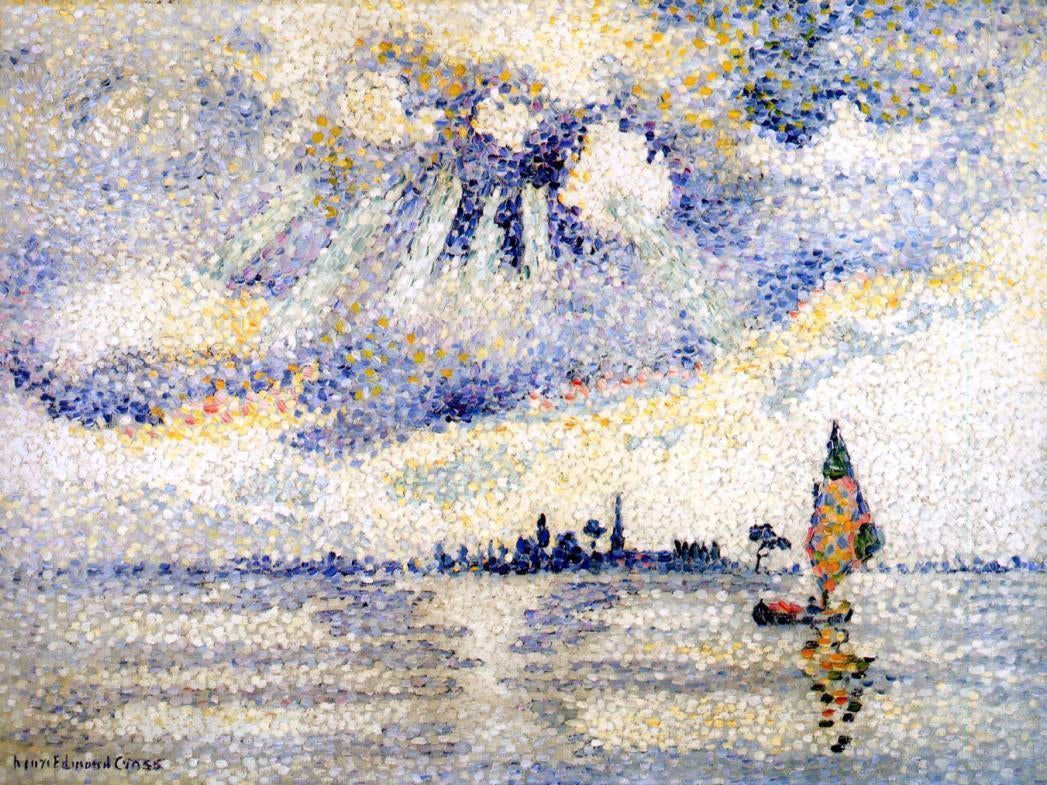  Henri Edmond Cross Sunset on the Lagoon, Venice - Canvas Print