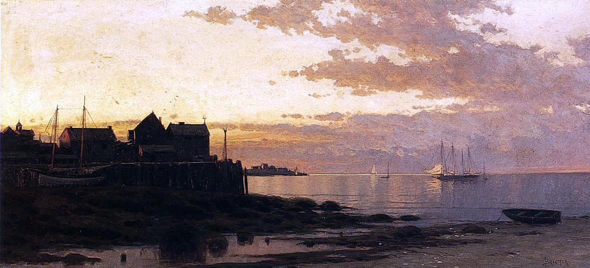  Alfred Thompson Bricher Sunset over the Bay - Canvas Print