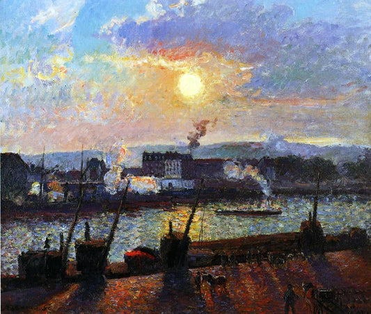  Camille Pissarro Sunset, Rouen - Canvas Print