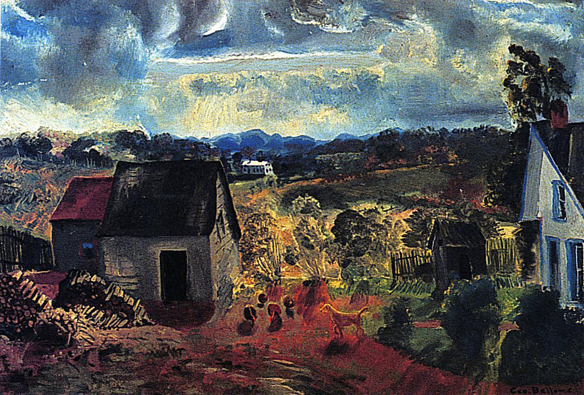  George Wesley Bellows Sunset, Shady Valley (also known as Bogg's Road) - Canvas Print