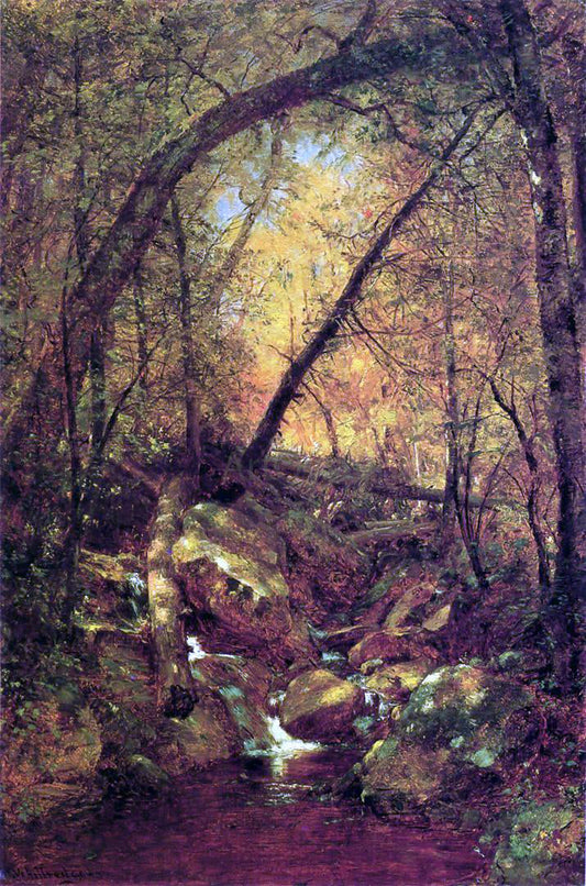  Thomas Worthington Whittredge Sunshine on the Brook - Canvas Print