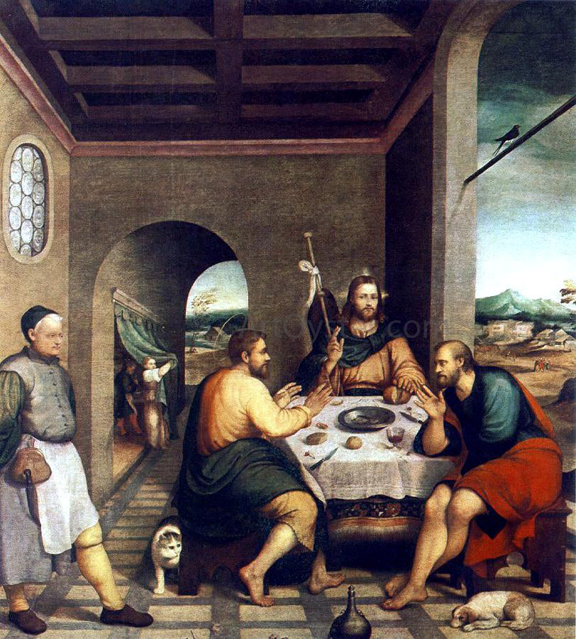  Jacopo Bassano Supper at Emmaus - Canvas Print