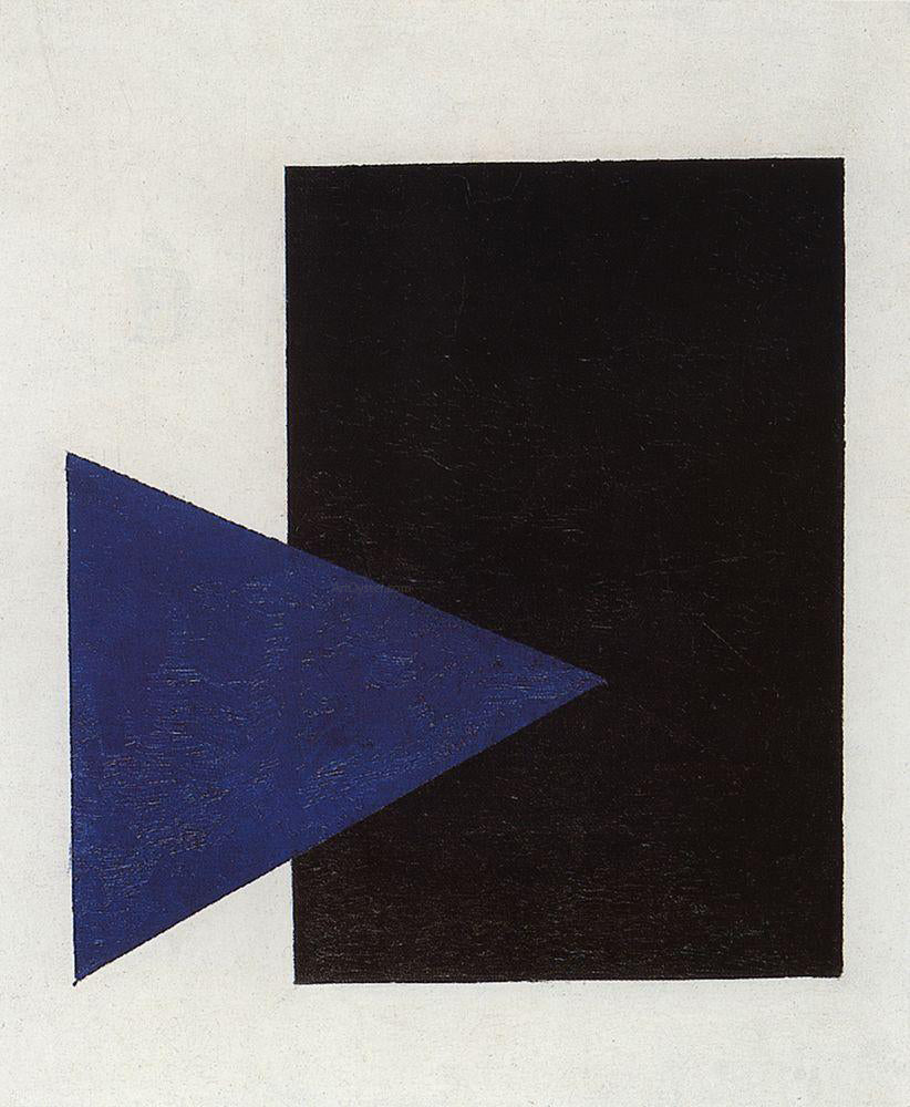 Kazimir Malevich Suprematism with Blue Triangle and Black Square - Canvas Print