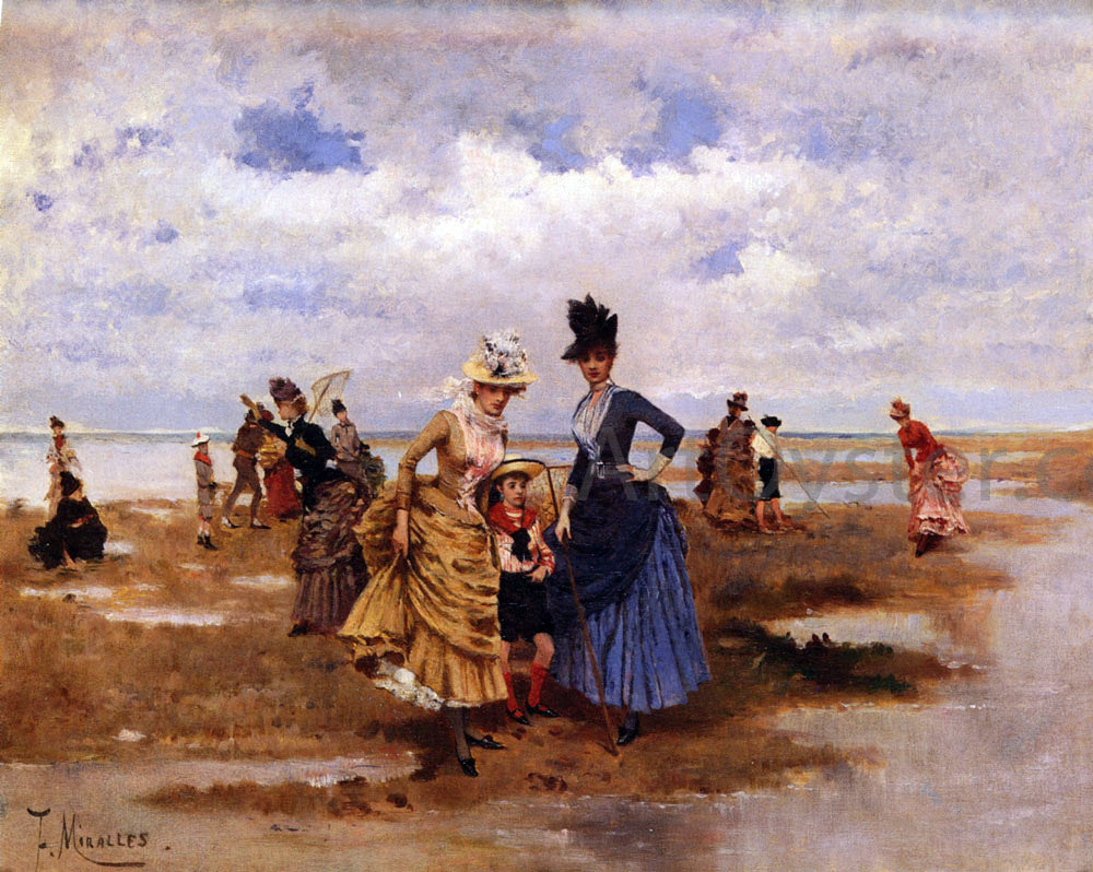  Francisco Miralles Y Gallup Sur La Plage - Canvas Print