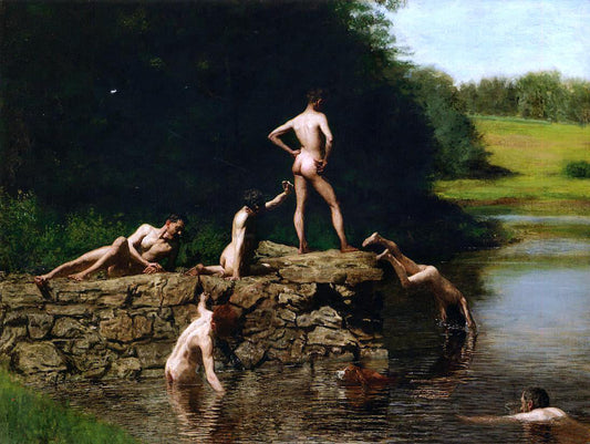  Thomas Eakins Swimming - Canvas Print