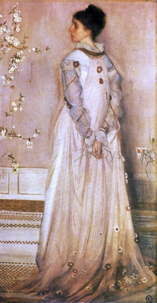  James McNeill Whistler Symphony in Flesh Colour and Pink: Portrait of Mrs. Frances Leyland - Canvas Print