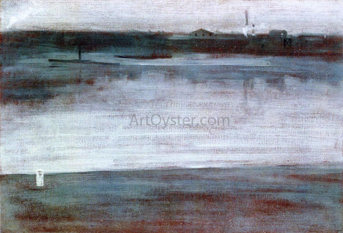  James McNeill Whistler Symphony in Grey: Early Morning, Thames - Canvas Print