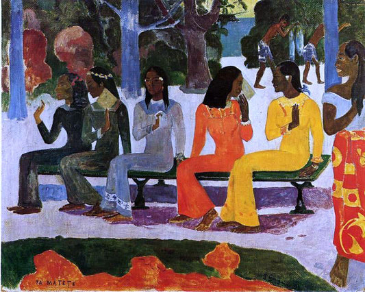  Paul Gauguin Ta Matete (also known as The Market) - Canvas Print