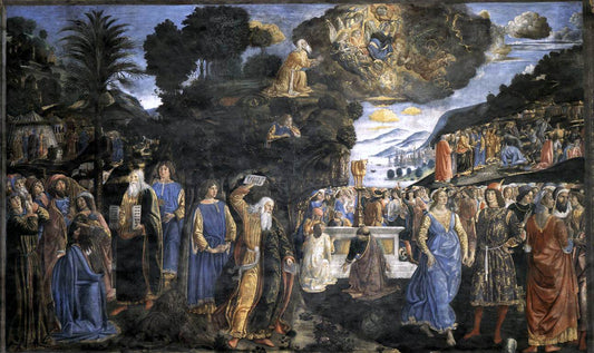  Cosimo Rosselli Tables of the Law with the Golden Calf - Canvas Print
