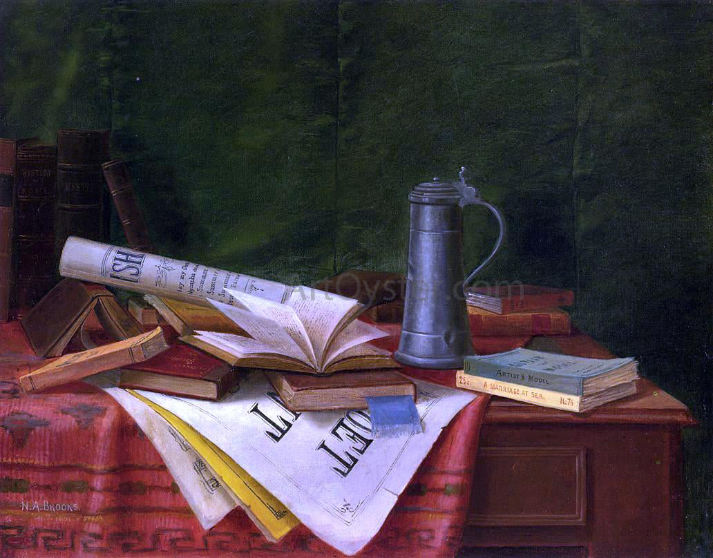  Nicholas Alden Brooks Tabletop Still Life - Canvas Print