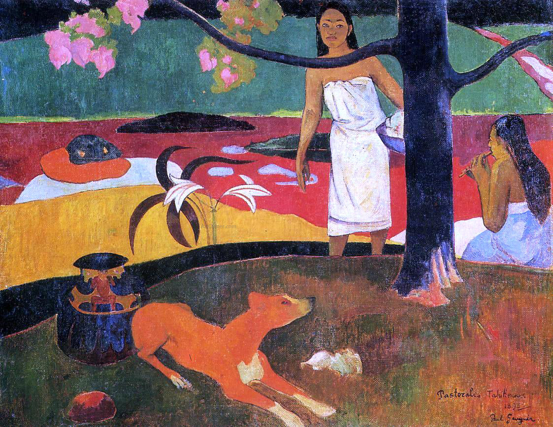  Paul Gauguin Tahitian Pastorals - Canvas Print