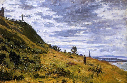  Claude Oscar Monet Taking a Walk on the Cliffs of Sainte-Adresse - Canvas Print