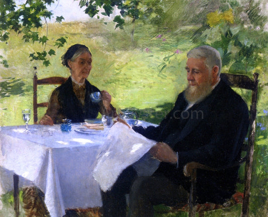  Willard Leroy Metcalf A Tea on the Porch - Canvas Print