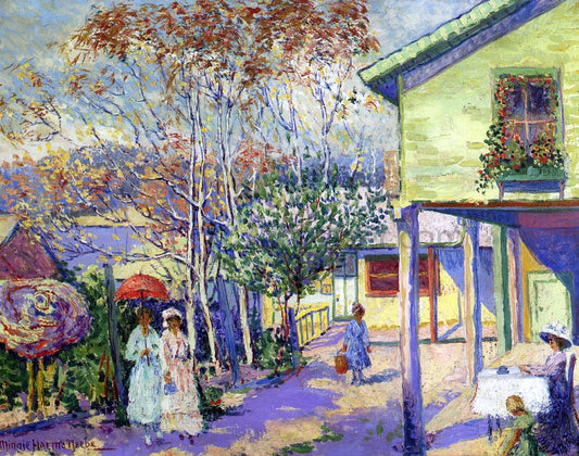  Minnie Harms Neebe Tea Time (also known as Saganatuck, Michigan) - Canvas Print