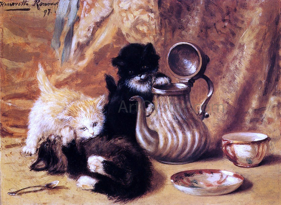  Henriette Ronner-Knip Teatime - Canvas Print