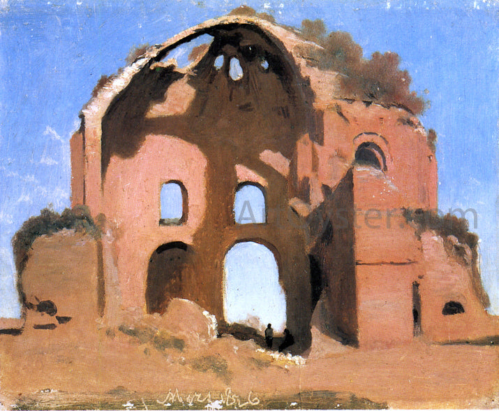  Jean-Baptiste-Camille Corot Temple of Minerva Medica, Rome - Canvas Print