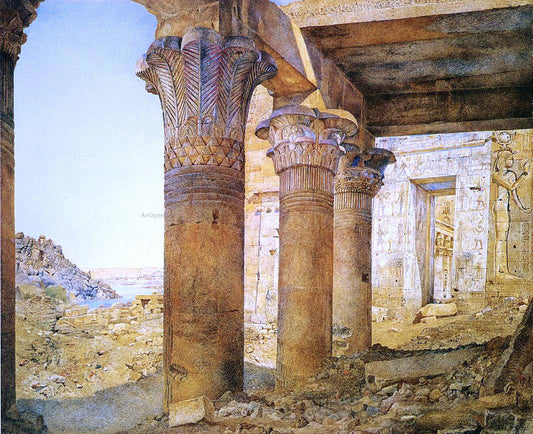  Henry Roderick Newman Temple of Philae from the Outer Court - Canvas Print