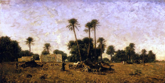  Eugene Fromentin Tents of the Smalah of Si-Hamed-Bel-Hadj, Sahara - Canvas Print