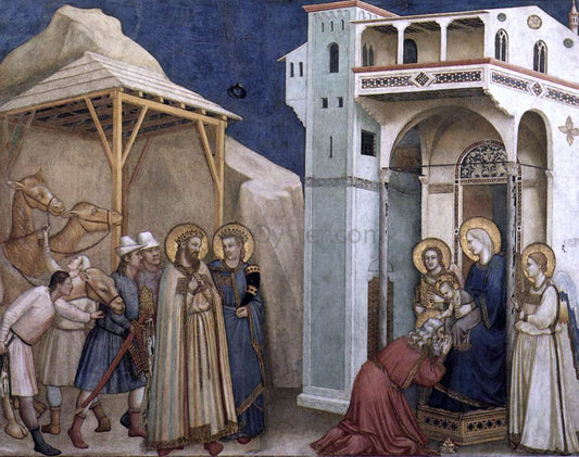  Giotto Di Bondone The Adoration of the Magi (North transept, Lower Church, San Francesco, Assisi) - Canvas Print