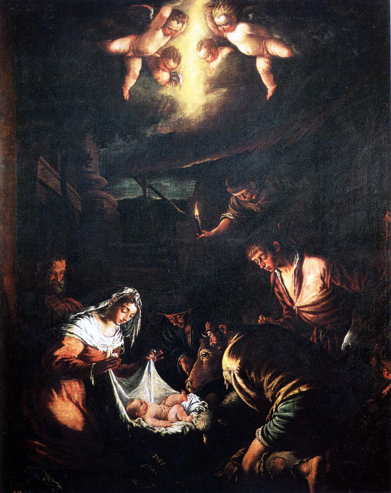  Jacopo Bassano The Adoration of the Shepherds - Canvas Print