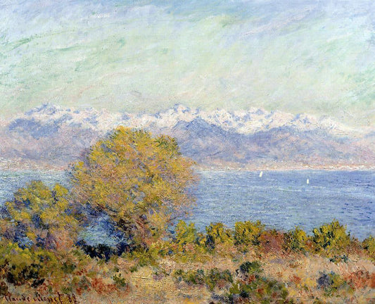  Claude Oscar Monet The Alps Seen from Cap d'Antibes - Canvas Print