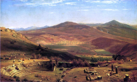 Thomas Worthington Whittredge The Amphitheatre of Tusculum and Albano Mountains, Rome - Canvas Print